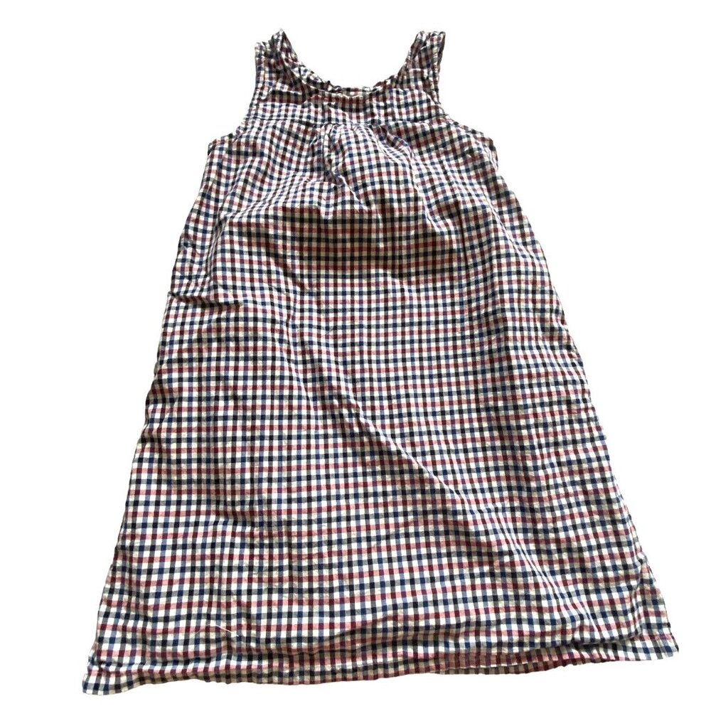 Crown & Ivy Girls Sleeveless Plaid Dress-Medium (8)-Red/Blue-Size 8-GUC